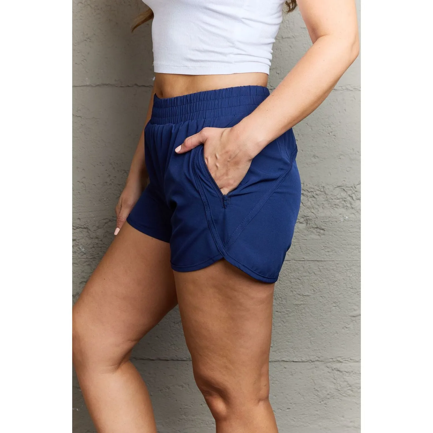 Allison Zipper Pocket Detail Active Shorts