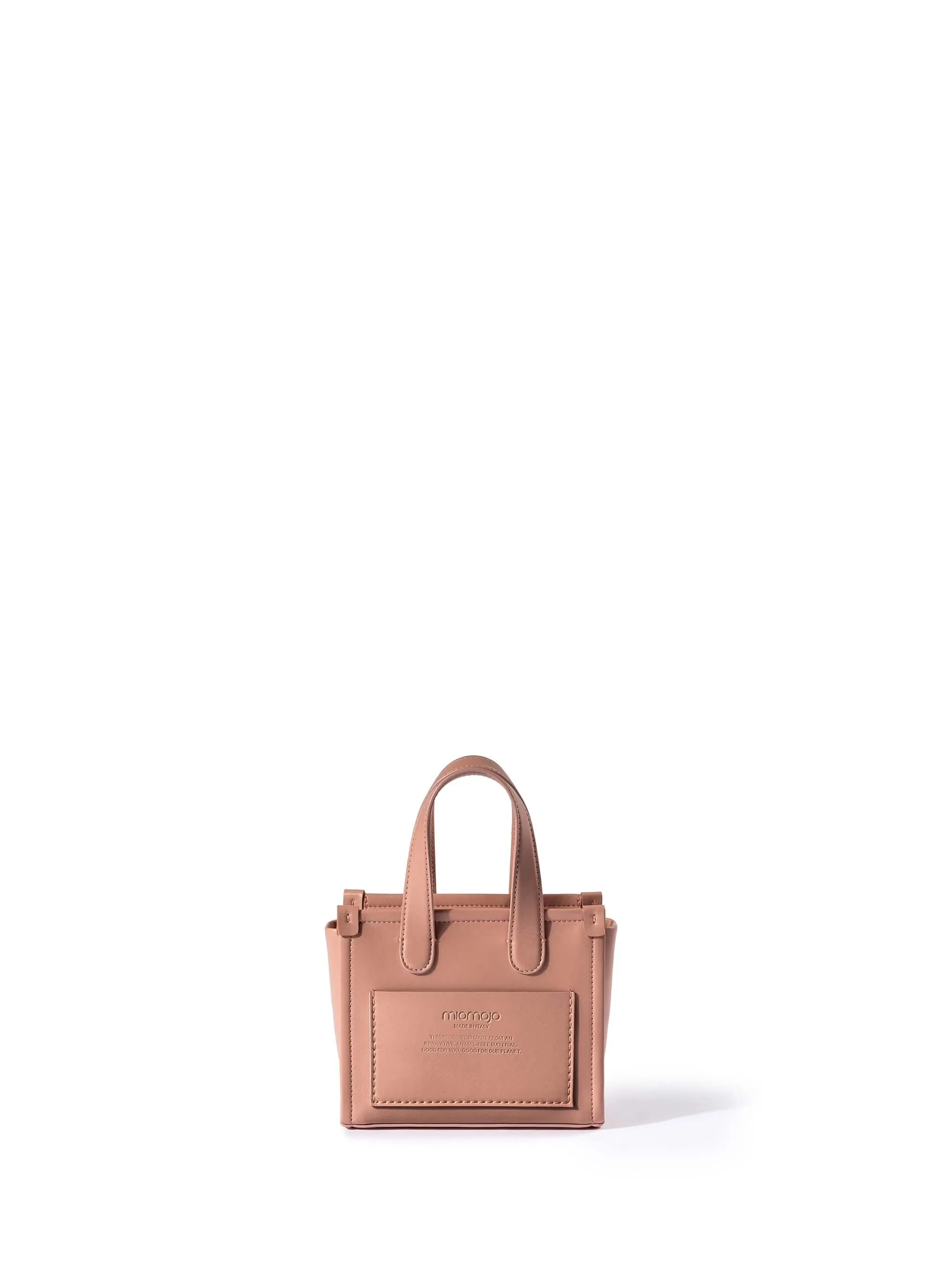 Alma S Apple Leather Vegan Tote Bag | Nude