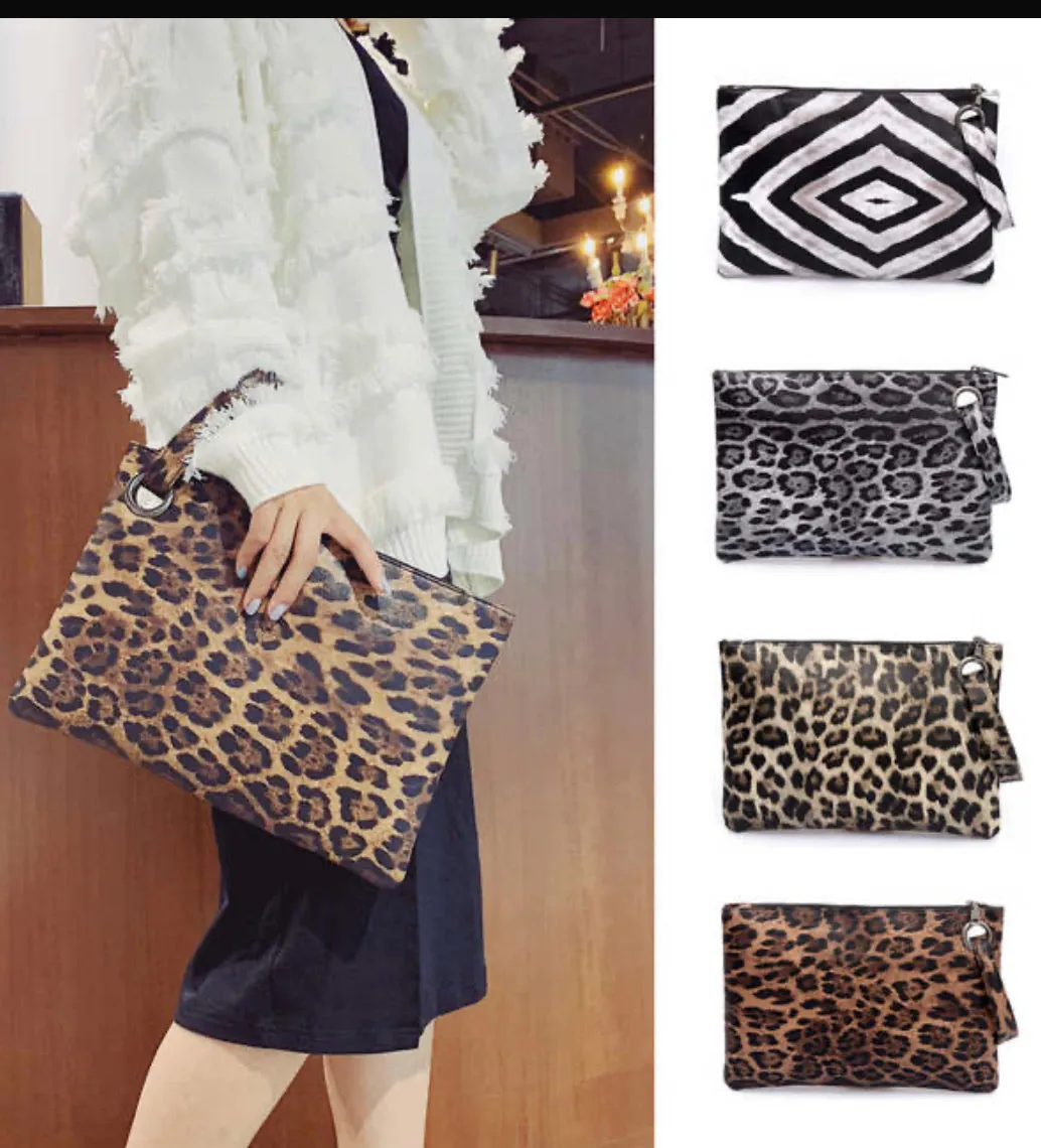 Animal Print Clutch Purse