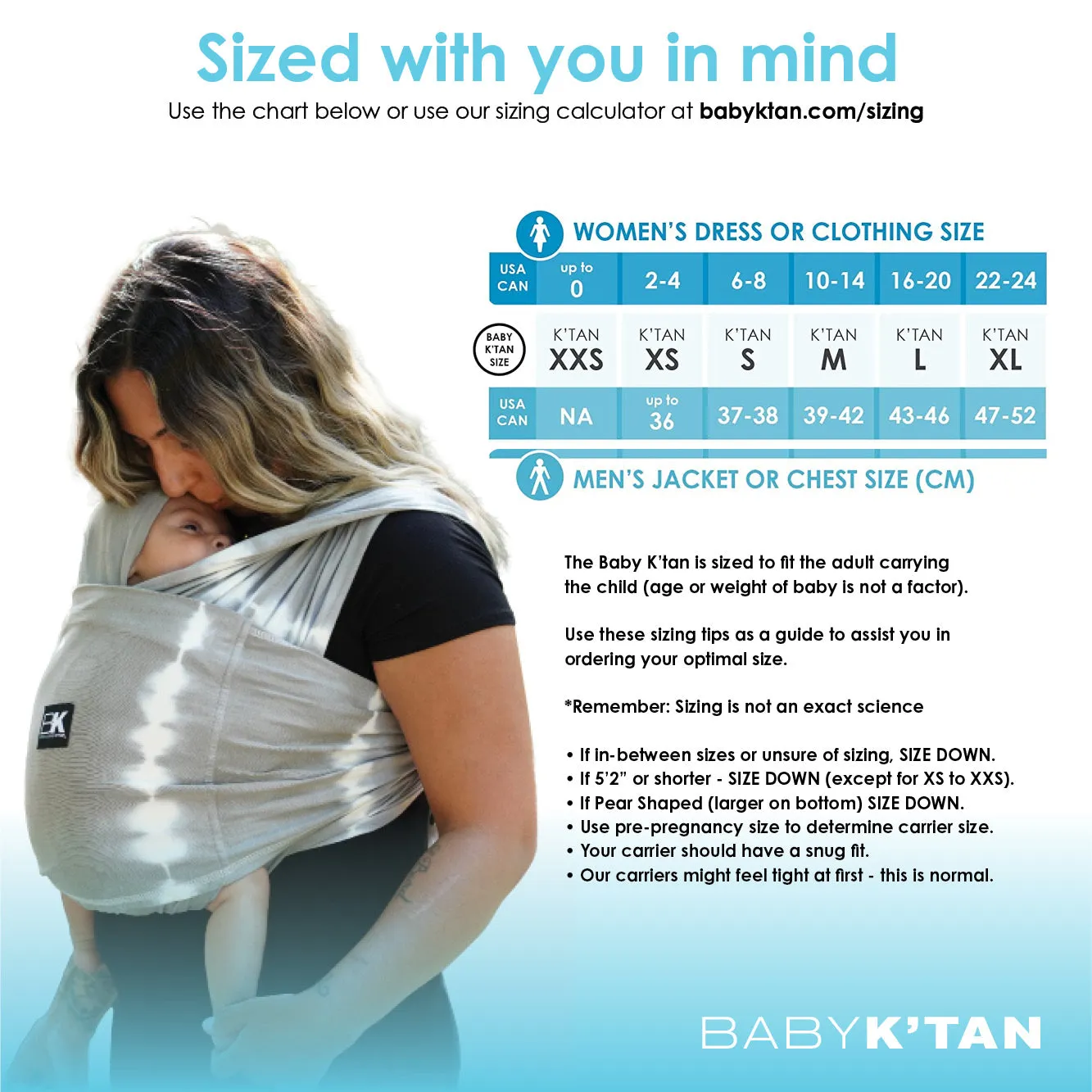 Baby K'tan Active Baby Carrier - White - XL