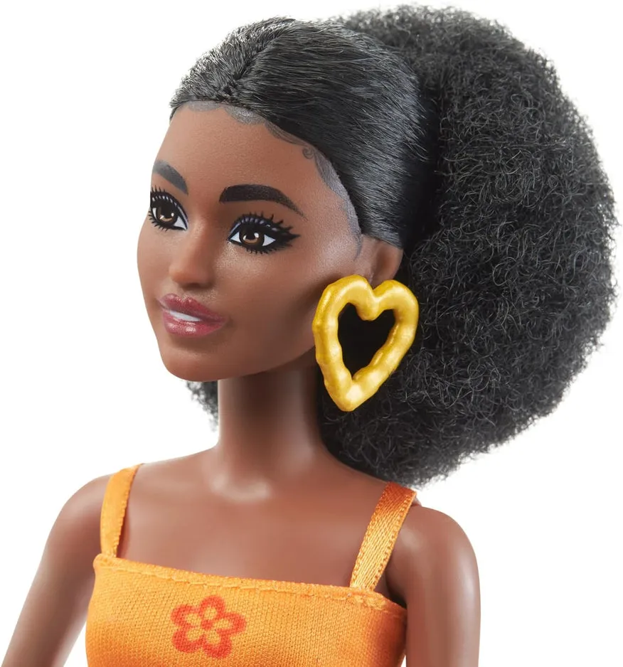 Barbie Fashionista - Orange Top & Flower Pants Doll