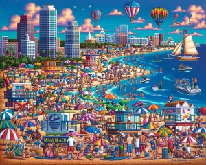 Best of Miami Beach Mini Travel Puzzle-60 Pcs