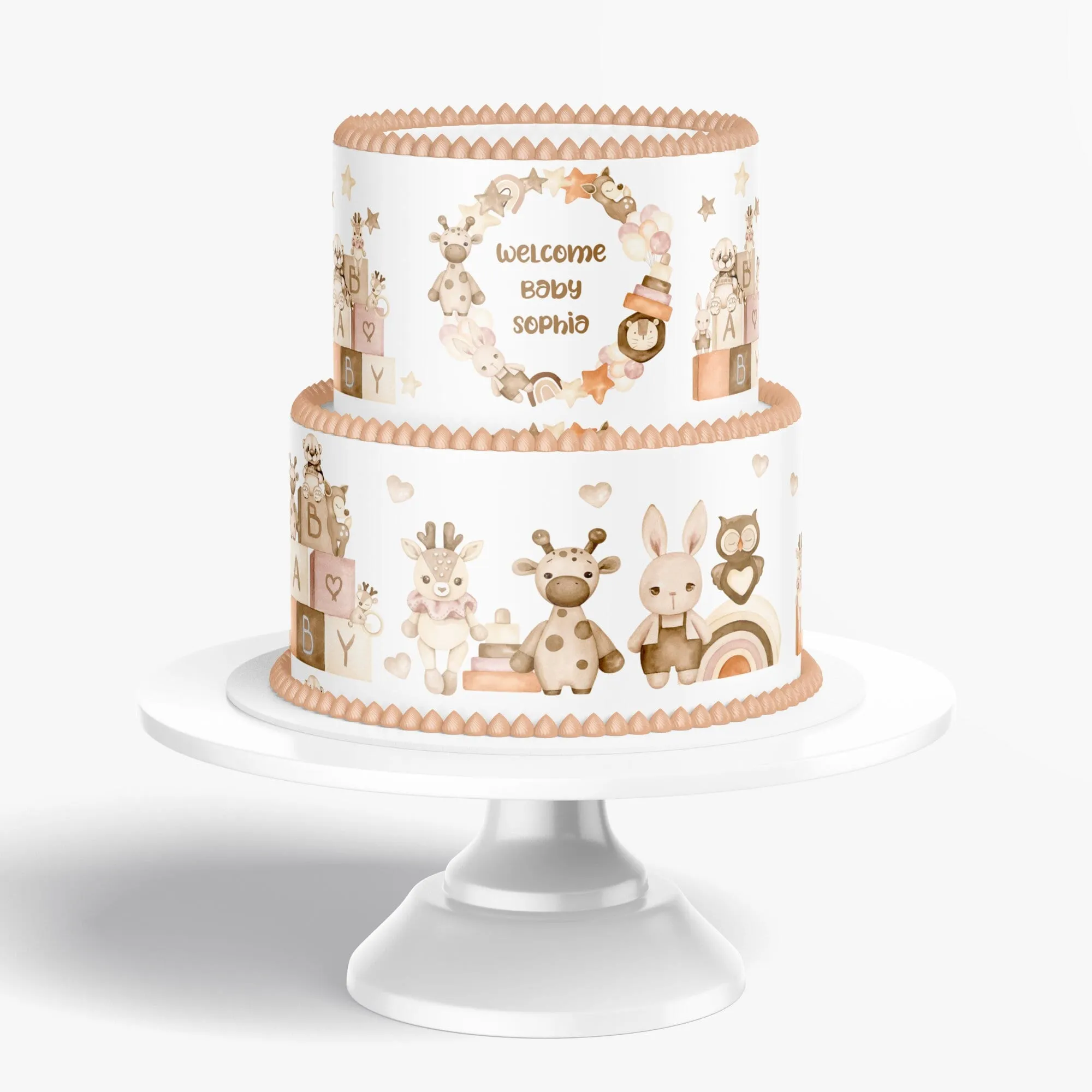 BOHO BABY SHOWER Cake Vintage Toy Baby shower cake Edible Image Vintage Doll cake topper Vintage Baby shower Edible Image Cake Wrap