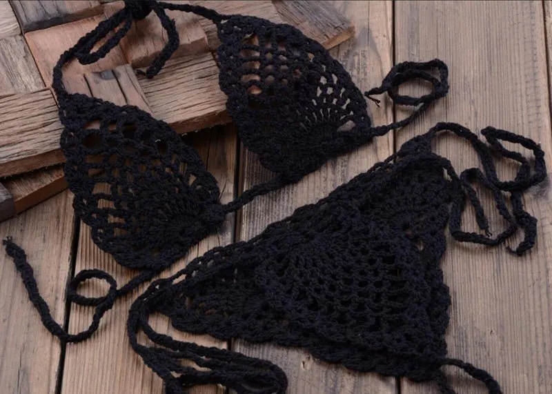 Boho Bliss Handmade Crochet Micro Thong Bikini Set