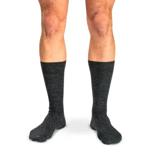 Charcoal Merino Wool Mid Calf Dress Socks