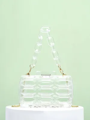 Clear Chain Box Bag