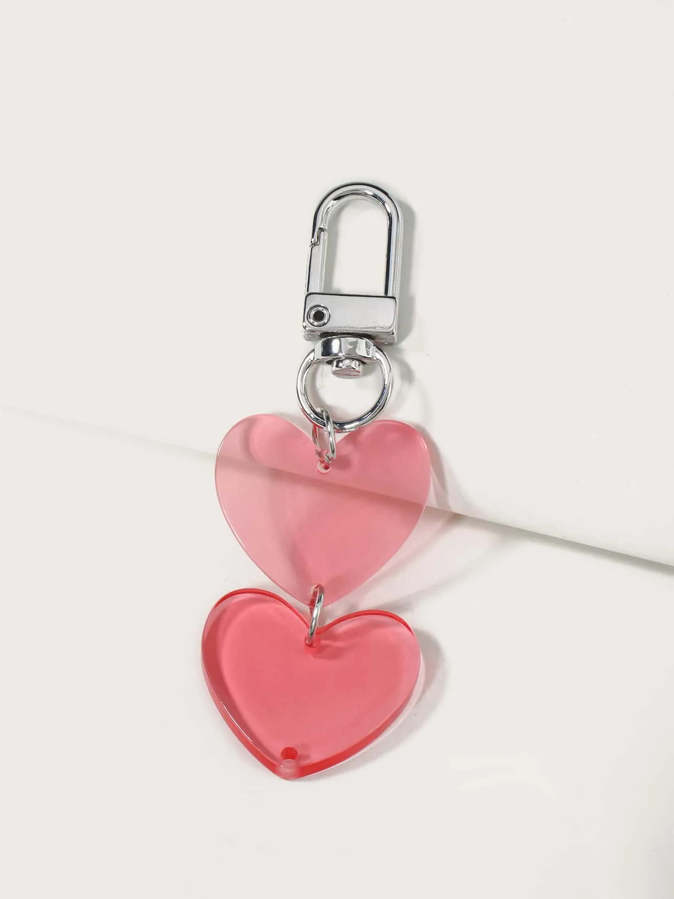 Clear Heart Decor Bag Charm