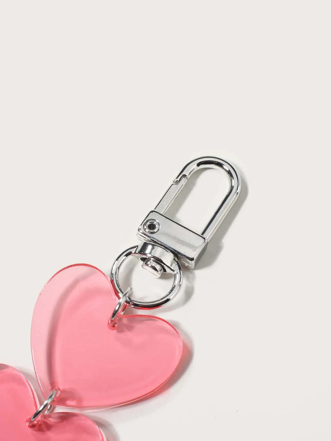 Clear Heart Decor Bag Charm