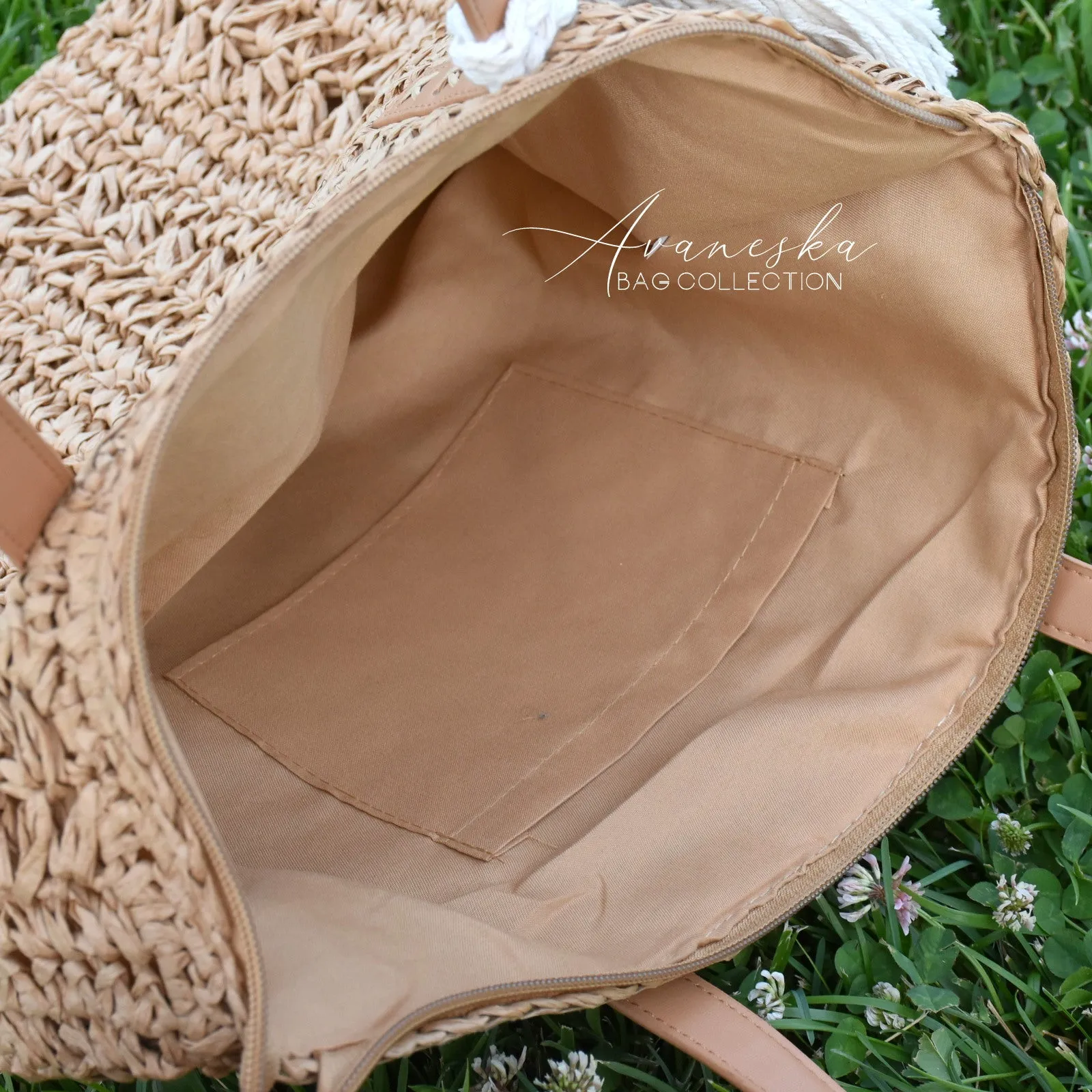 Crochet Raffia Straw Summer Bag | CECILIA