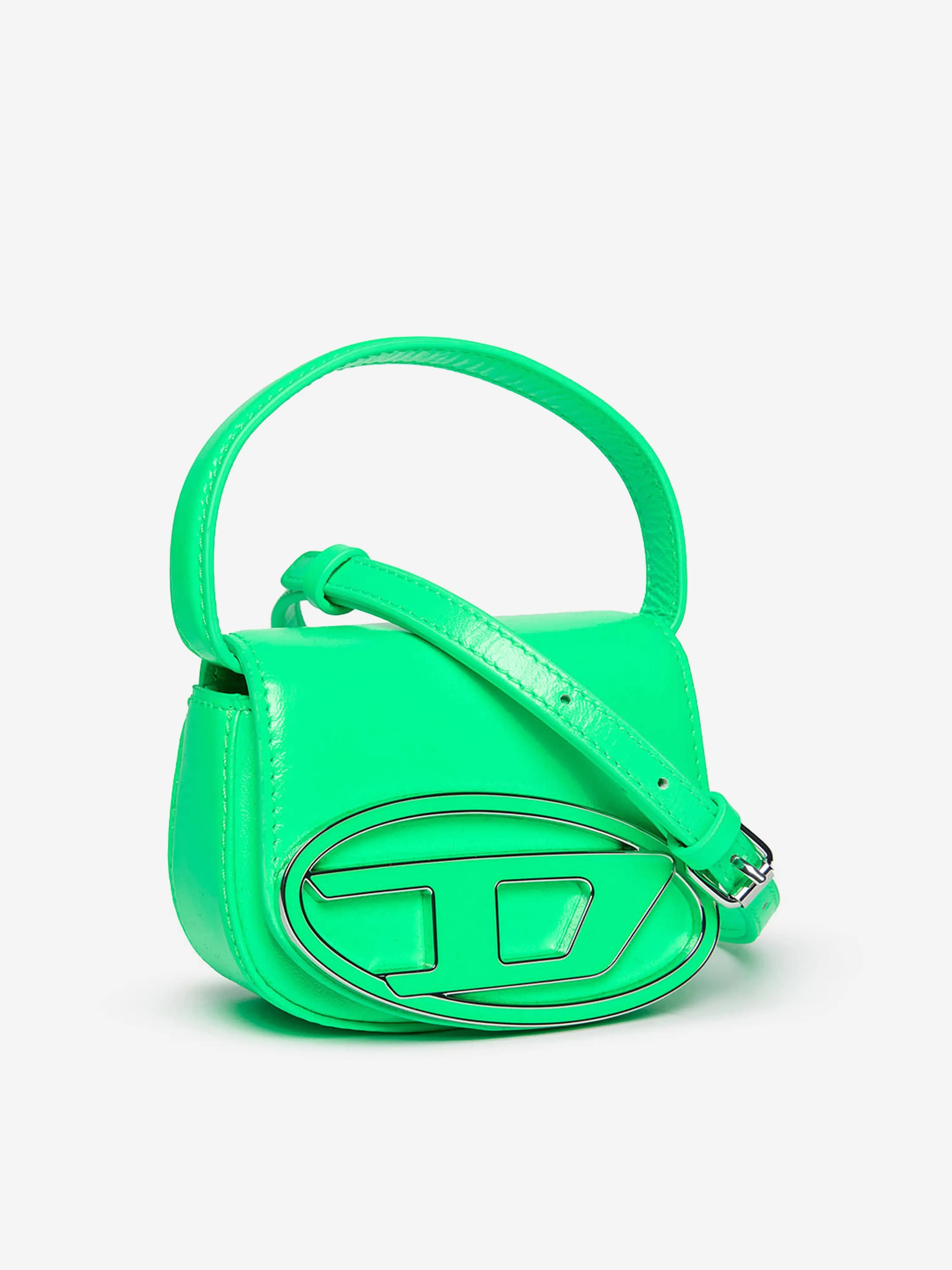 Diesel Girls Leather Logo Mini Bag in Green (9.5cm)