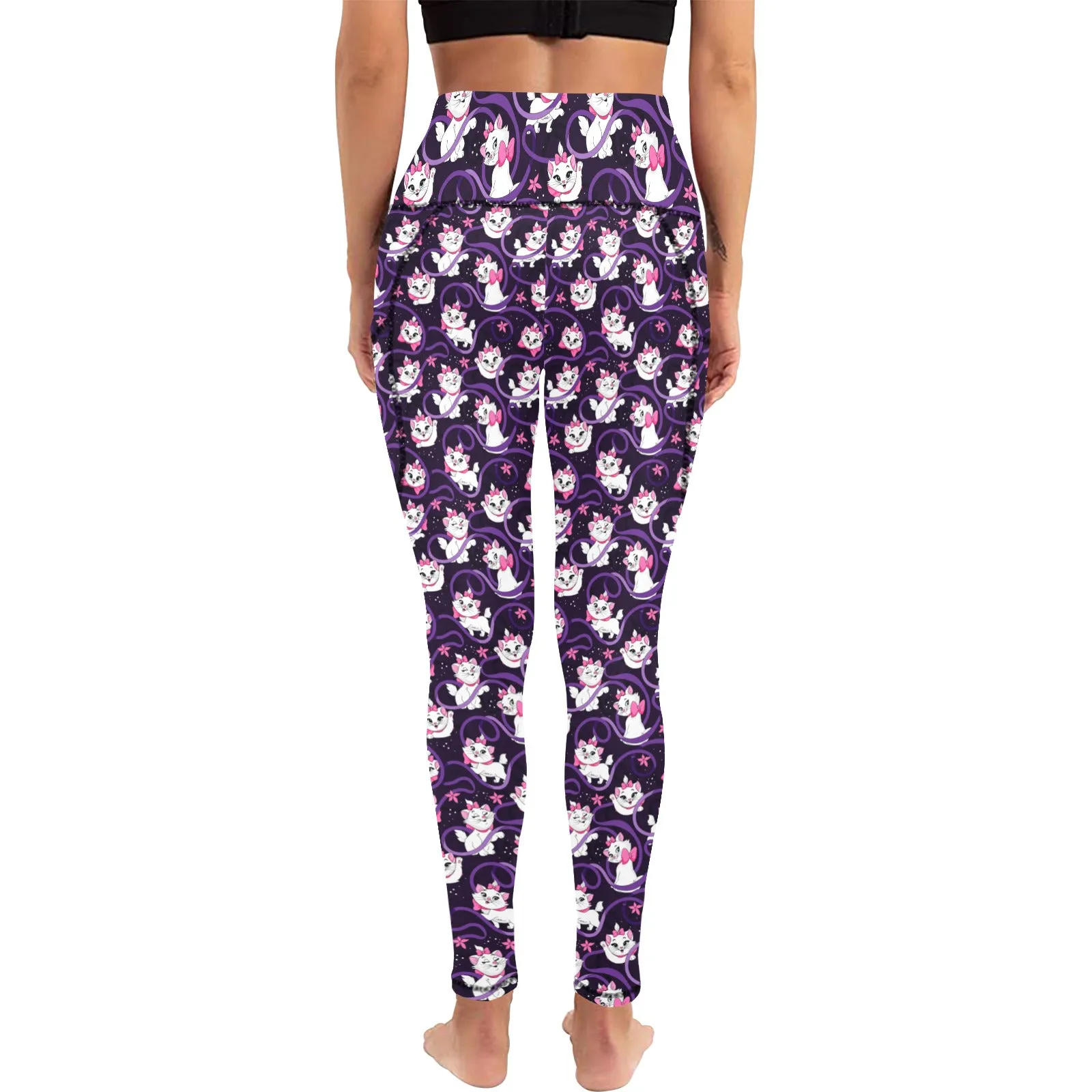 Disney Aristocats Marie Because I'm A Lady Women's Athletic Leggings With Pockets