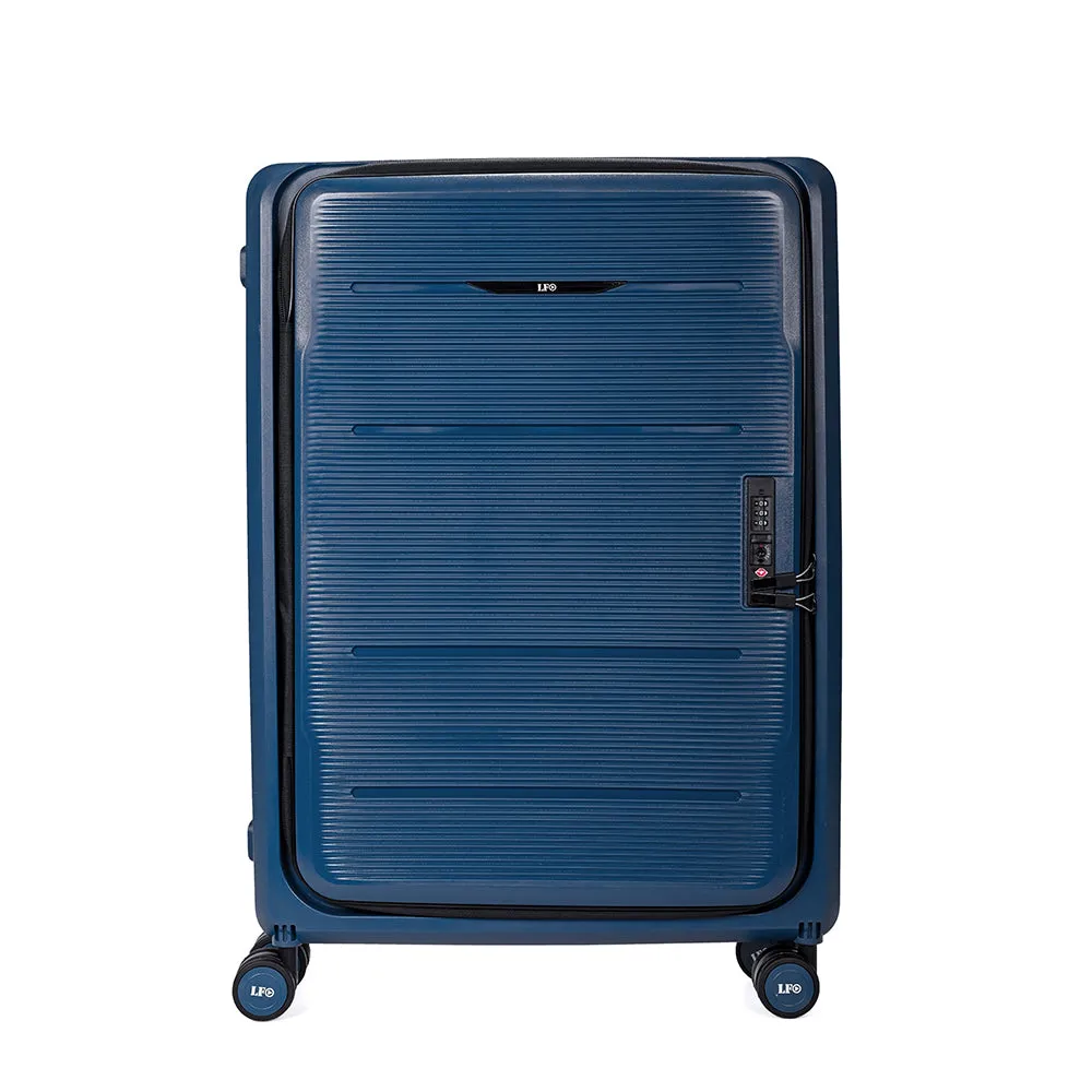 Foldable Hardcase Navy Blue Cabin Suitcase for Travel (24 inch-75 cm)