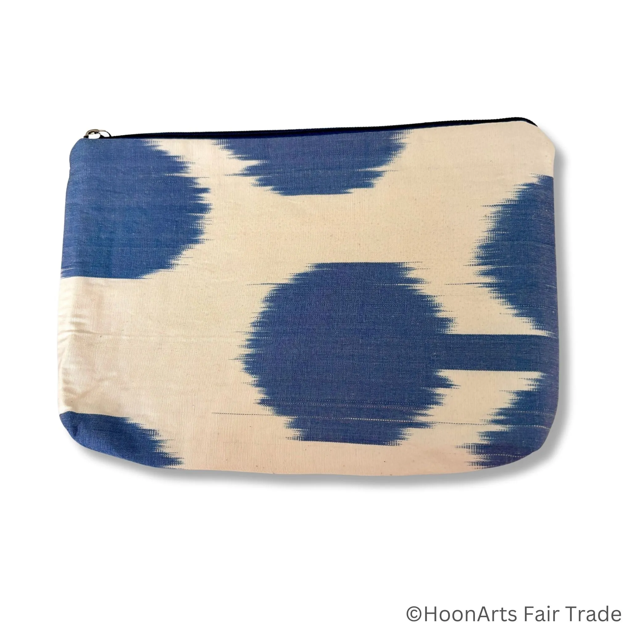 Handwoven Ikat Zippered Clutch from Uzbekistan