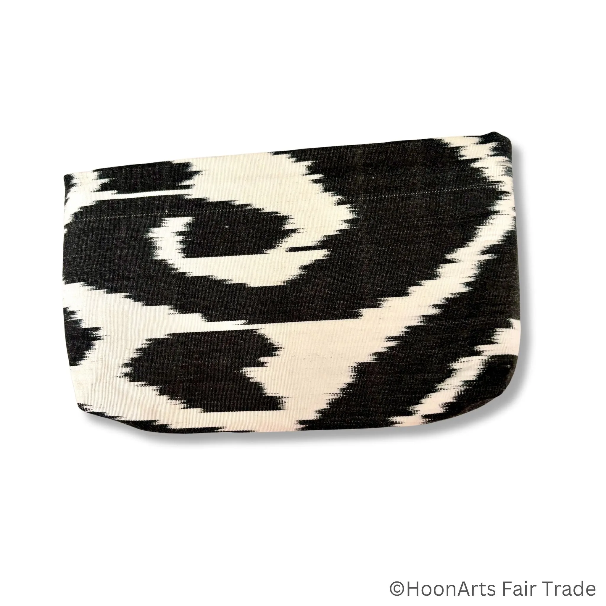 Handwoven Ikat Zippered Clutch from Uzbekistan