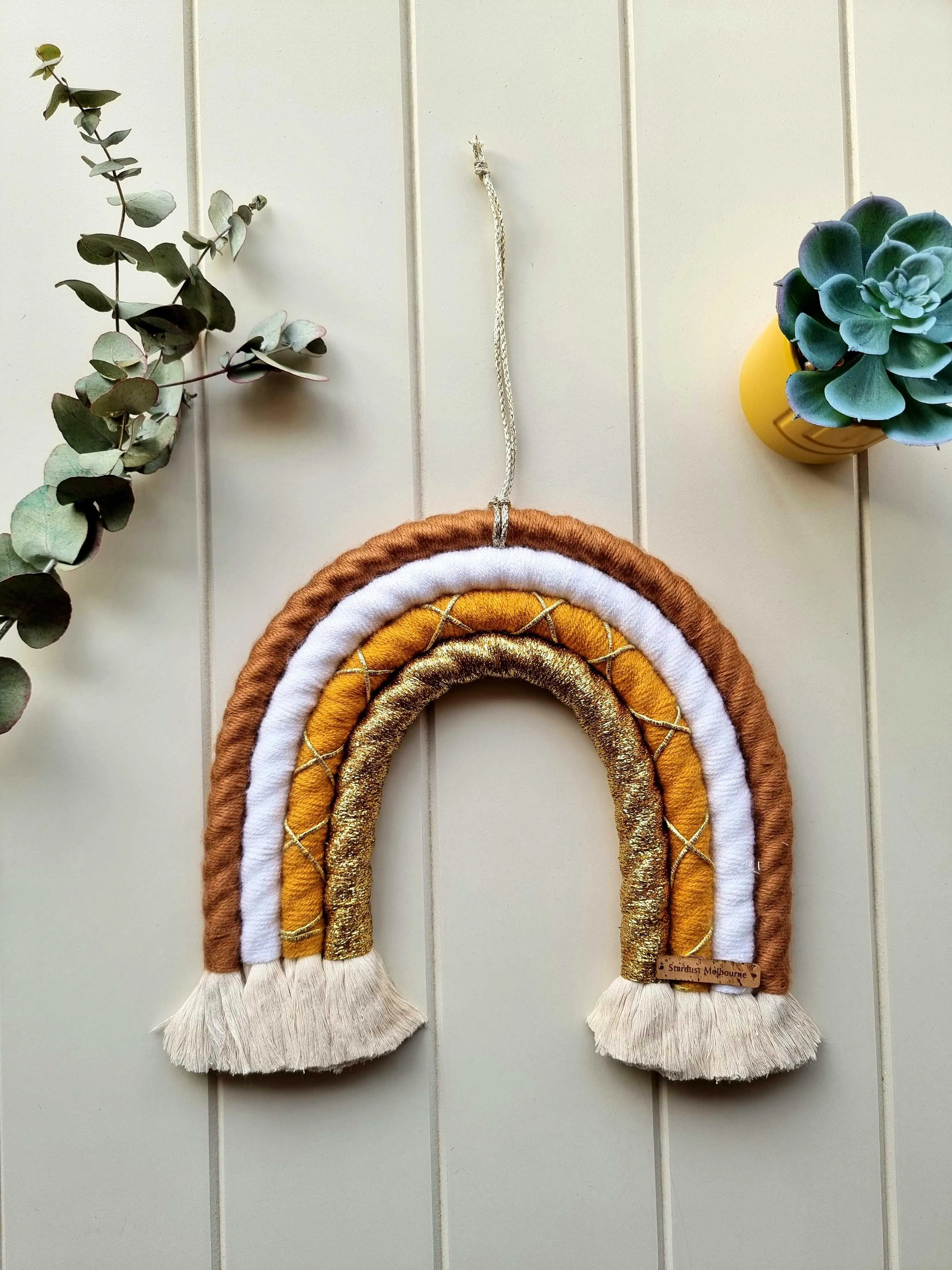 Large Sunshine Rainbow Macrame Wall Hanging