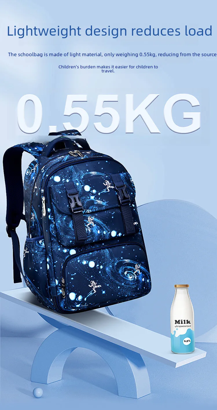 Lightweight Side Refrigerator Type Schoolbag for Elementary Students