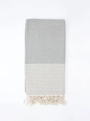 Malibu Hammam Towel, Grey