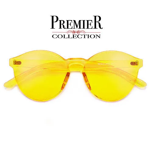 Premier Collection-Colorful Bright Frameless Bold Aesthetic Cat Eye Silhouette Sunnies