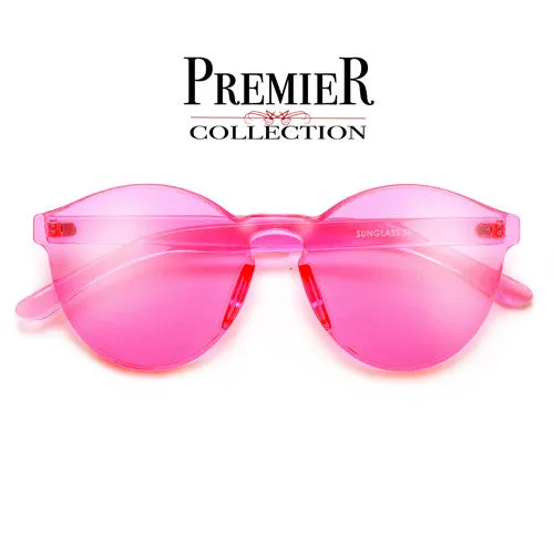 Premier Collection-Colorful Bright Frameless Bold Aesthetic Cat Eye Silhouette Sunnies