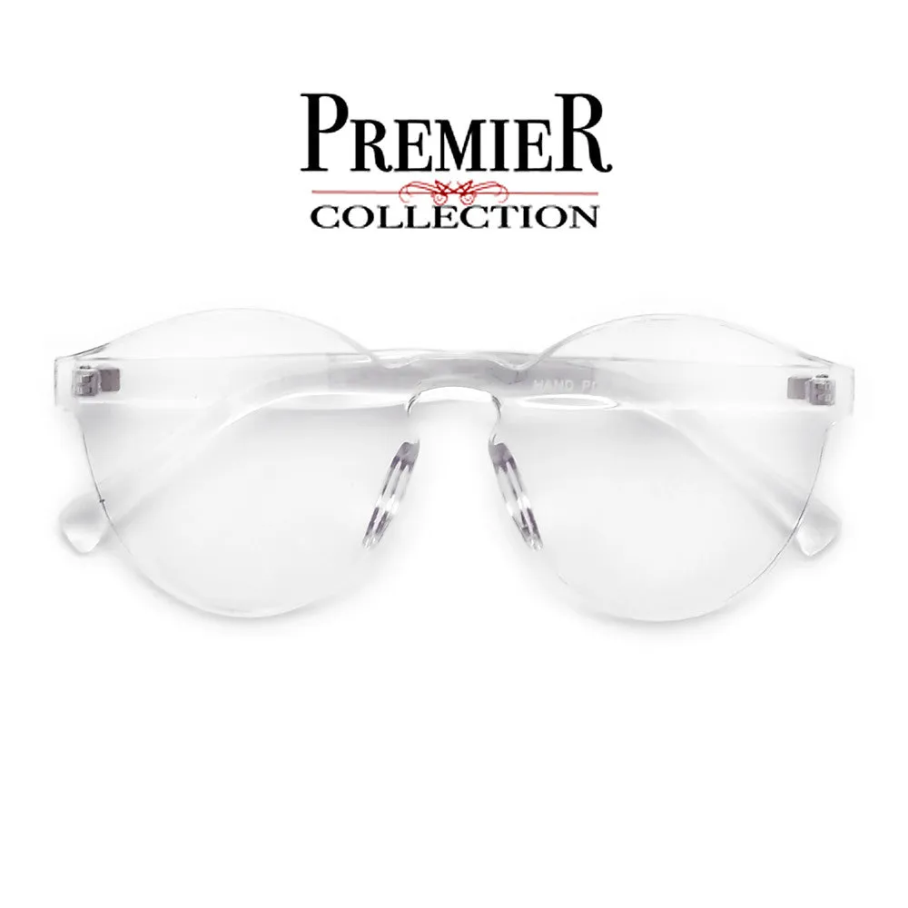 Premier Collection-Colorful Bright Frameless Bold Aesthetic Cat Eye Silhouette Sunnies