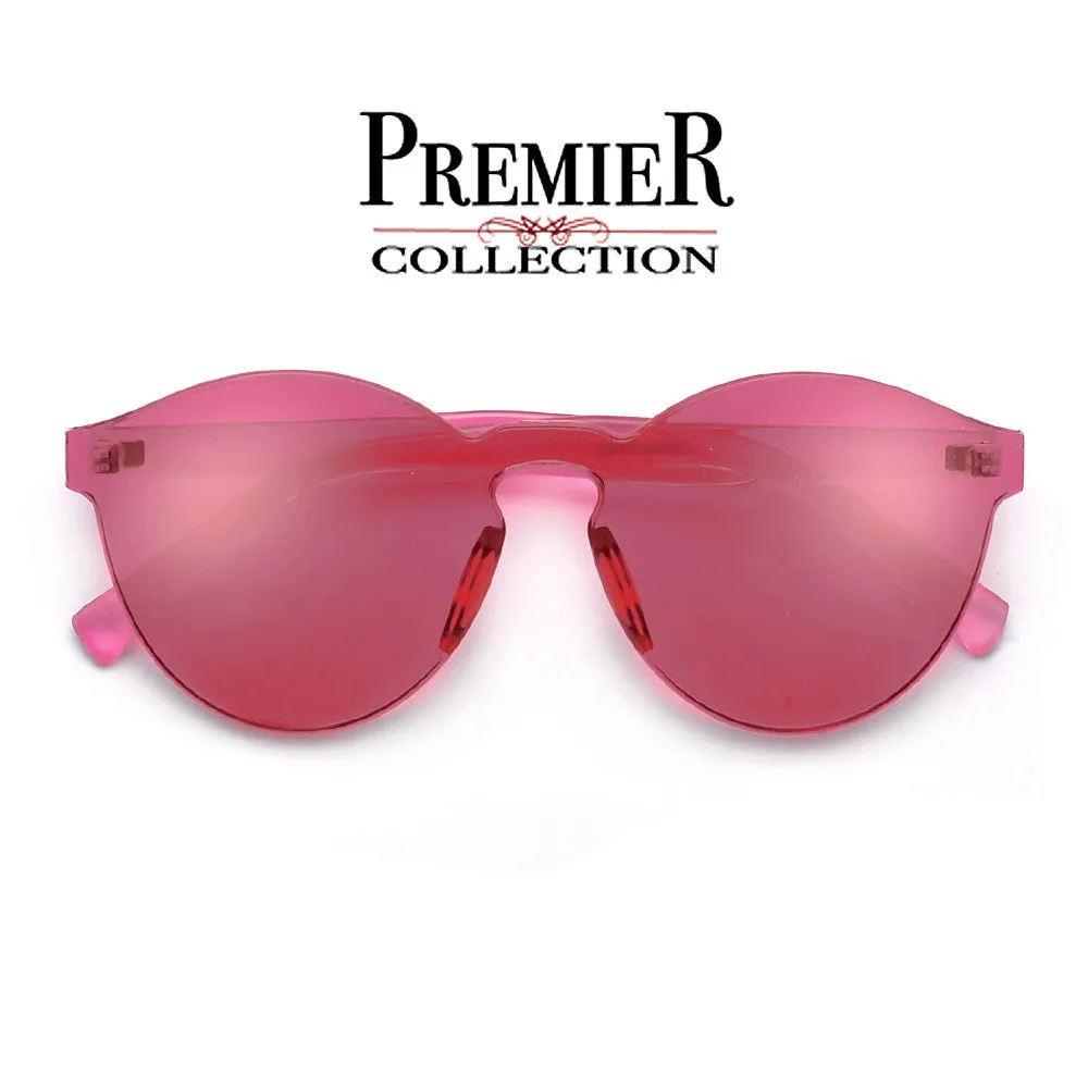 Premier Collection-Colorful Bright Frameless Bold Aesthetic Cat Eye Silhouette Sunnies