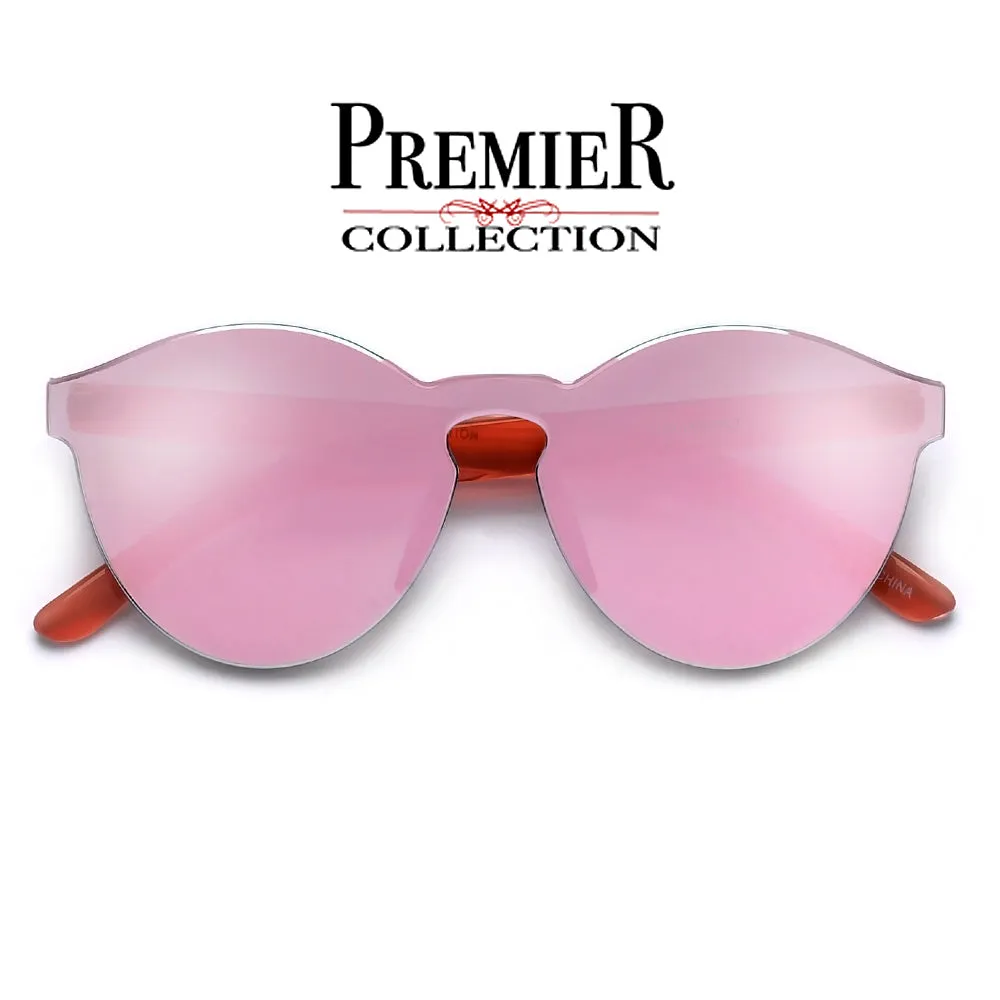 Premier Collection-Colorful Bright Frameless Bold Aesthetic Cat Eye Silhouette Sunnies