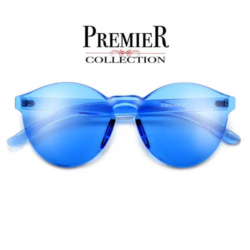 Premier Collection-Colorful Bright Frameless Bold Aesthetic Cat Eye Silhouette Sunnies