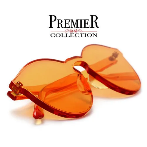 Premier Collection-Colorful Bright Frameless Bold Aesthetic Cat Eye Silhouette Sunnies