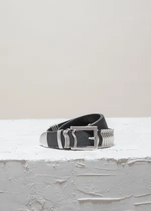 RATTLE BELT Black silver