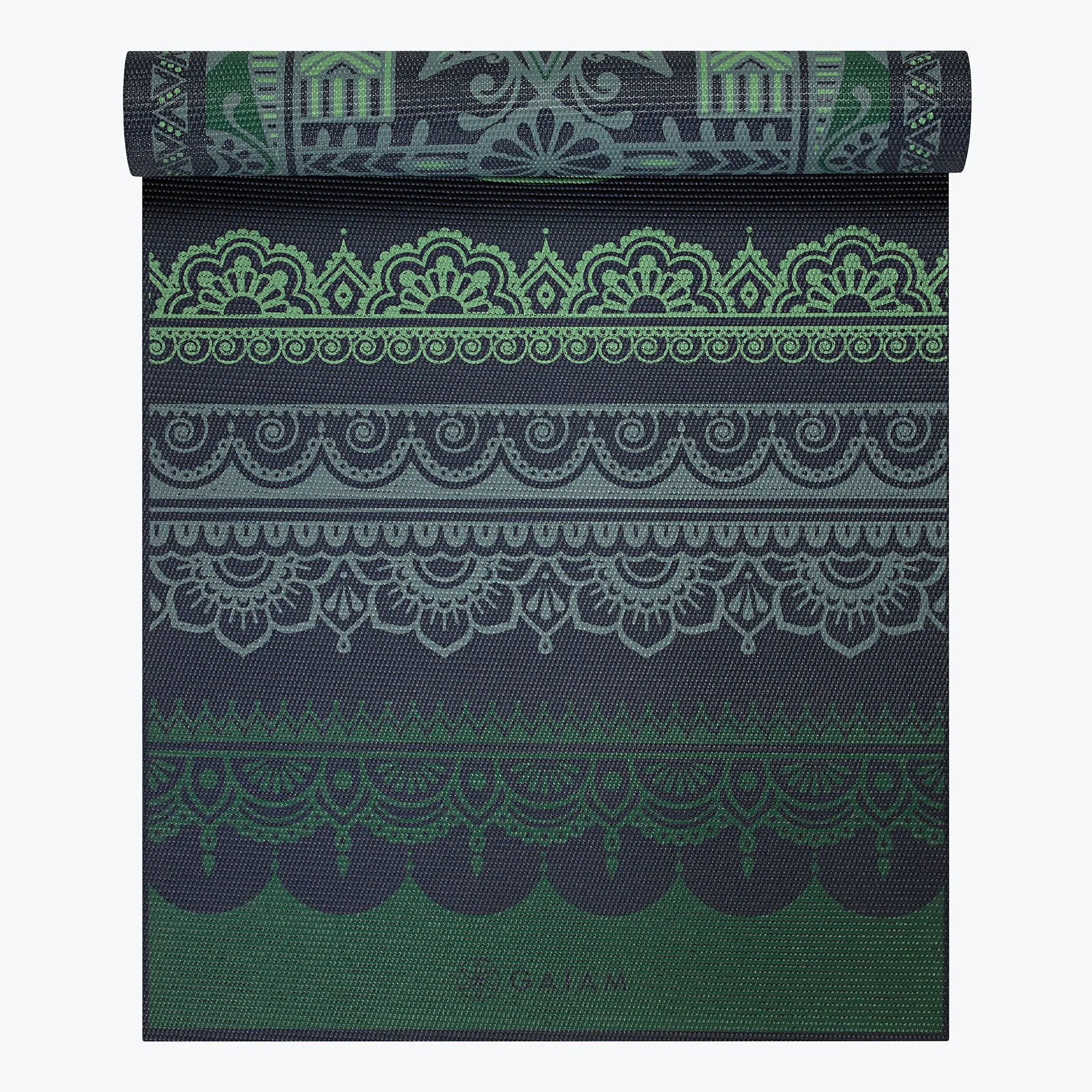 Reversible Boho Folk Yoga Mat (6mm)