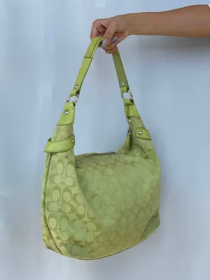 Signature Green Coach Hampton Shoulder Bag