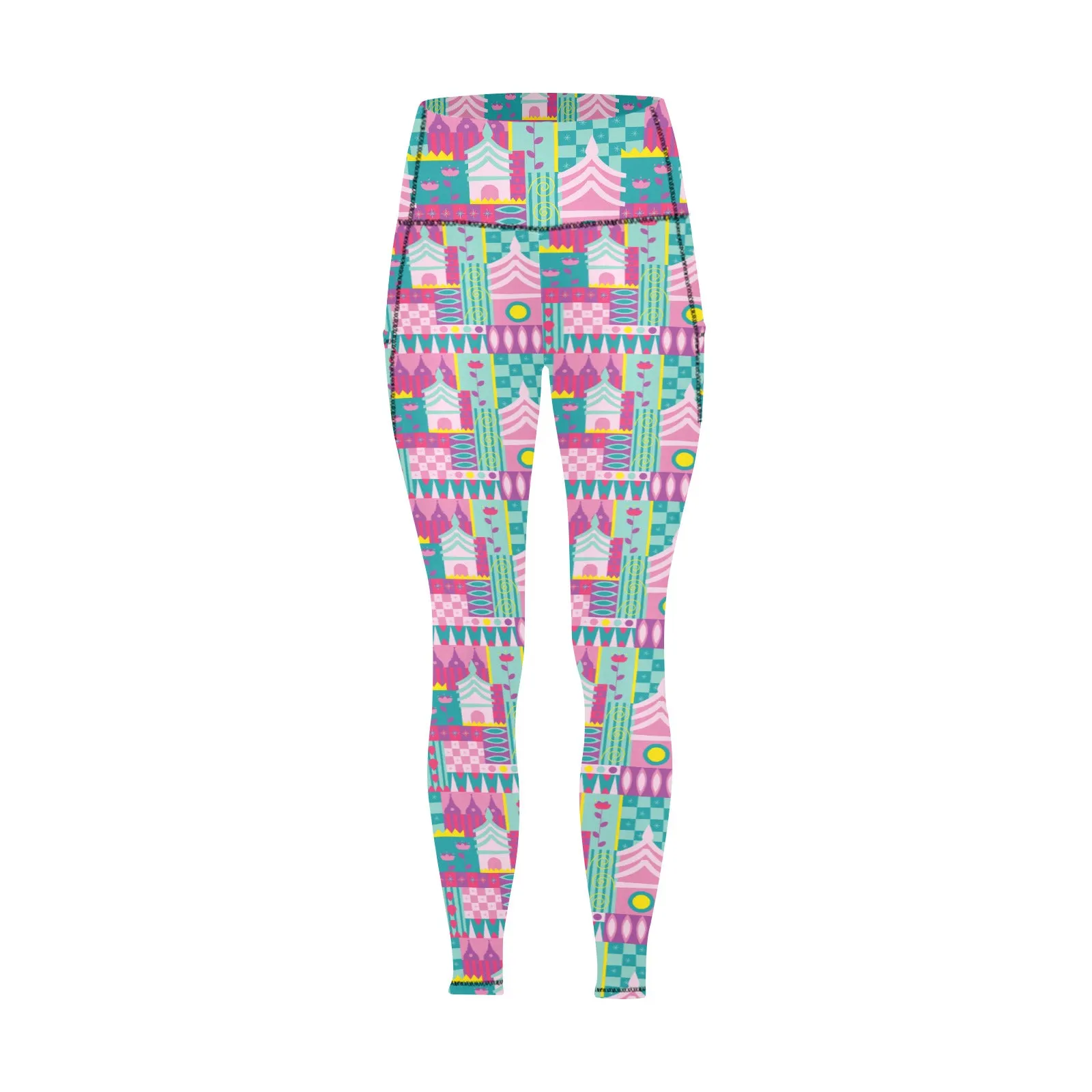 Small World Women's Athletic Leggings With Pockets