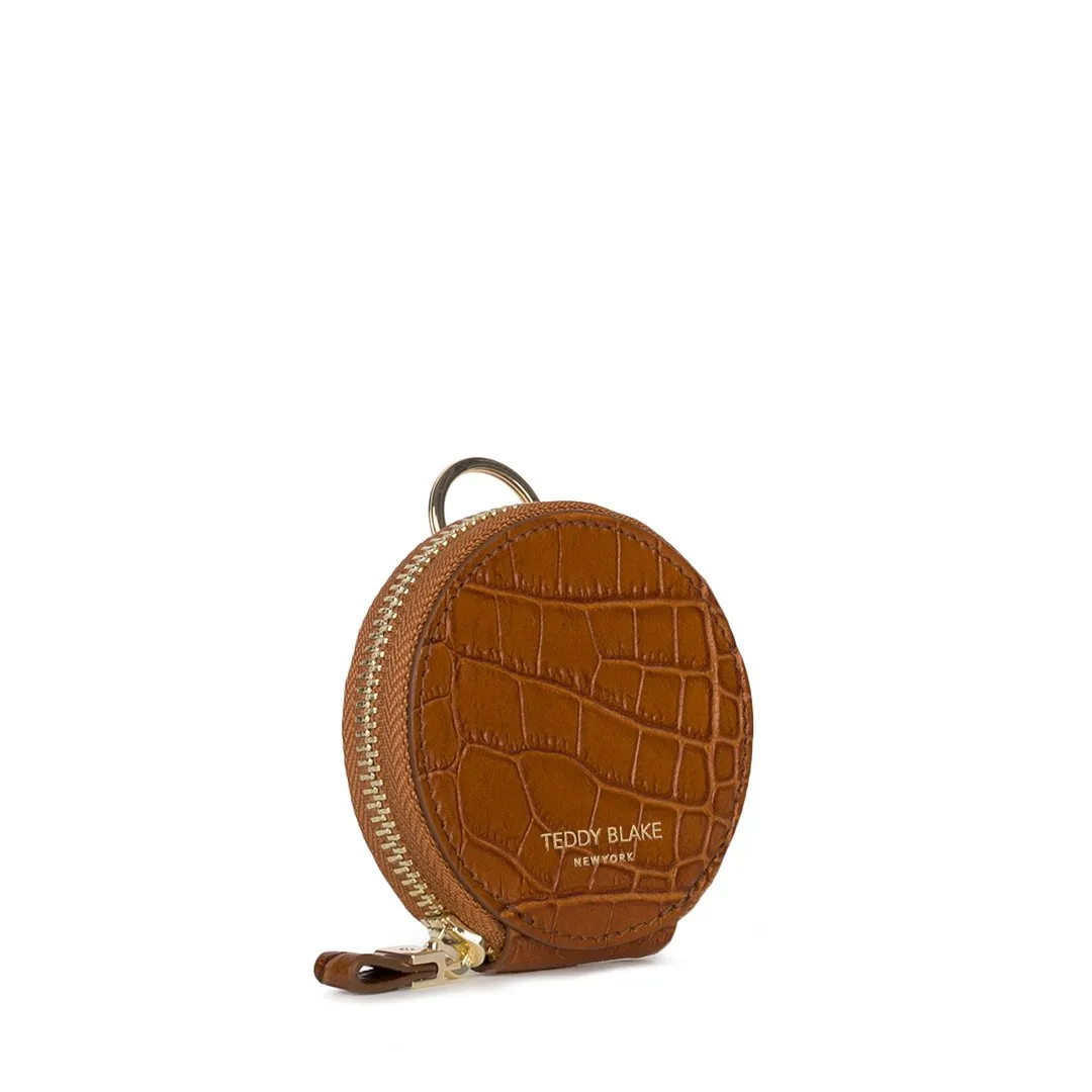 TB Coin Case Croco - Camel Brown