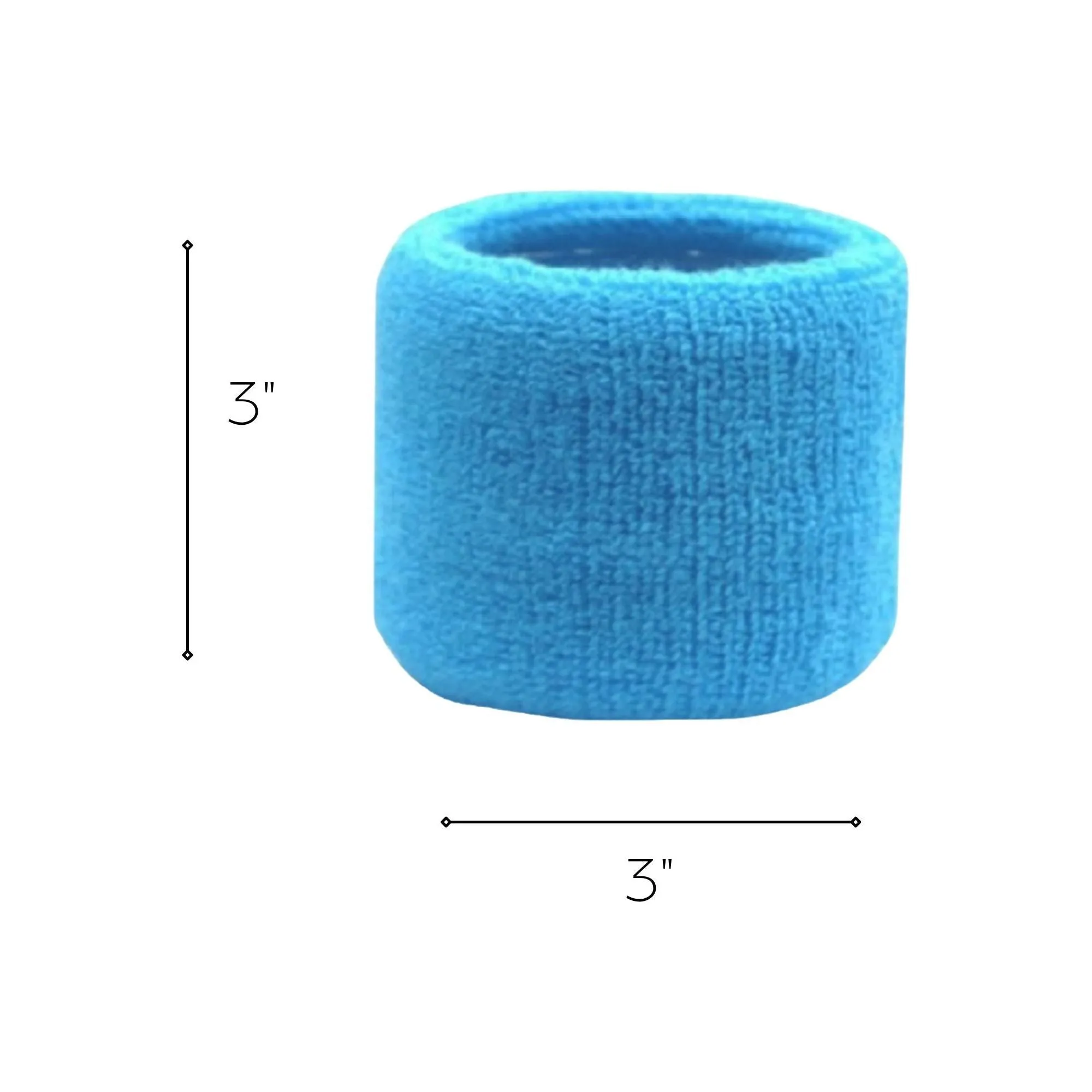 Teal Wrist Sweatbands - 2 Pack