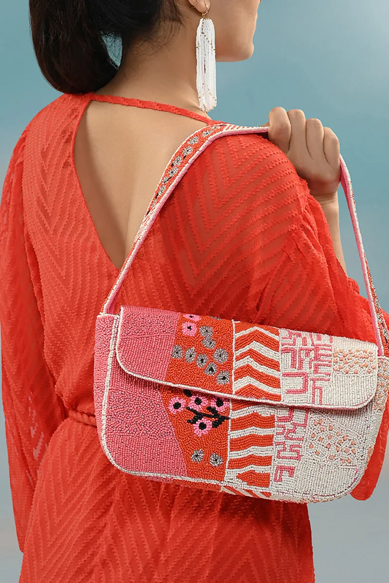 Tigerlily Beaded Shoulder Bag