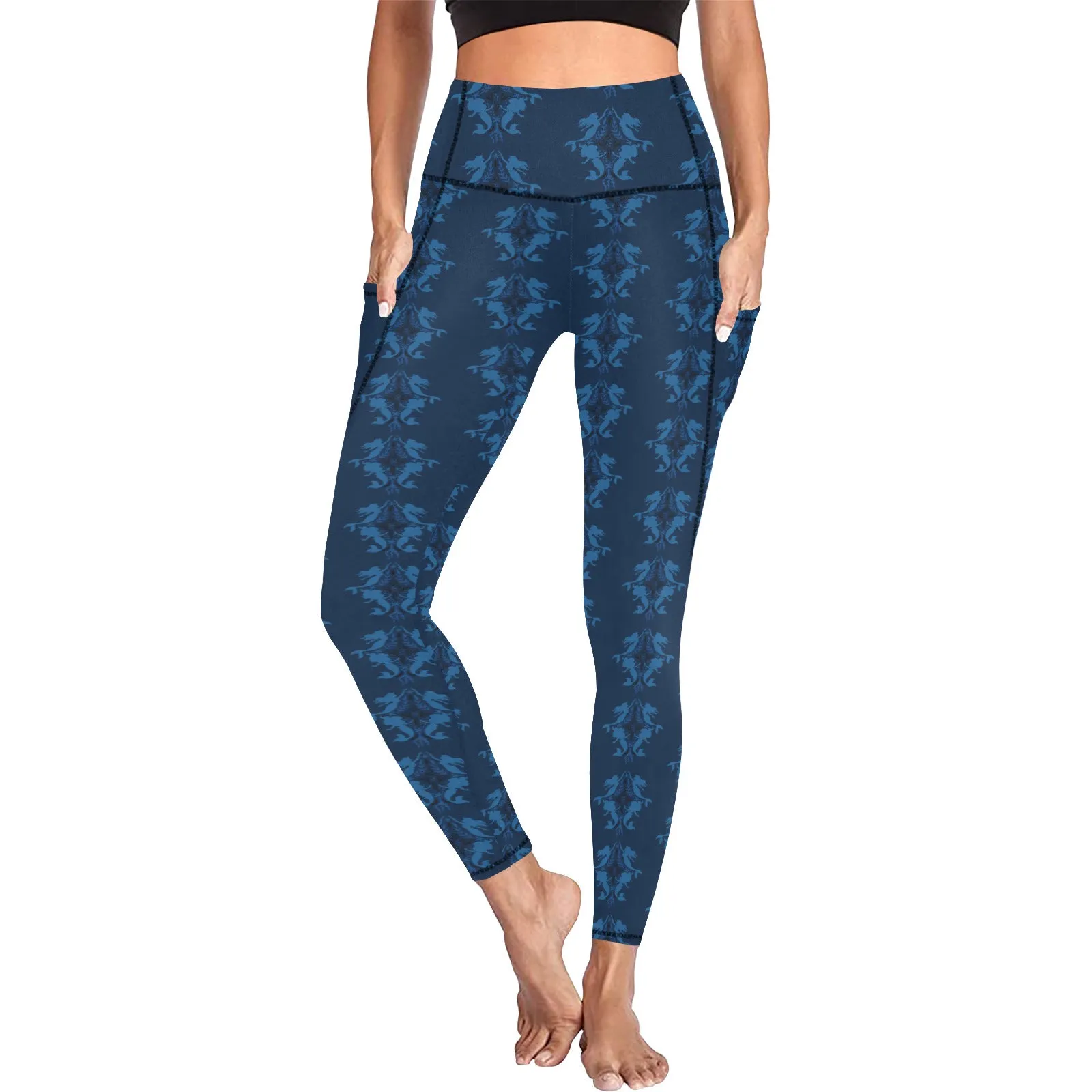 Under The Sea Women's Athletic Leggings With Pockets